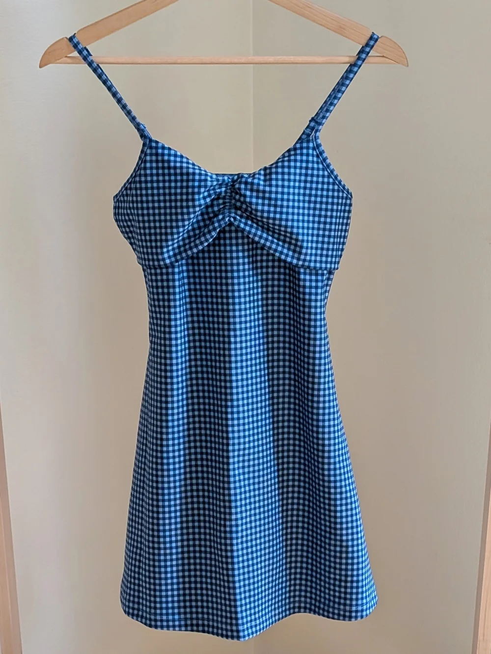 NEW Abercrombie & Fitch YPB SculptLUX Gingham Mini Skort Dress In Blue - XS - Picture 8 of 13